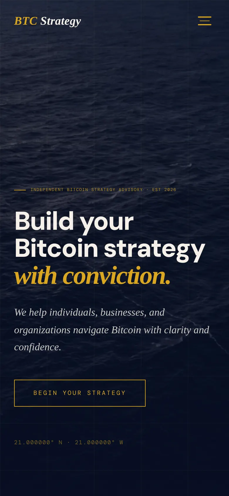 BTC Strategy on a phone