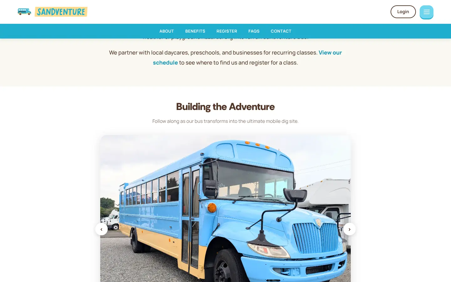 Sandventure Bus, screen 1
