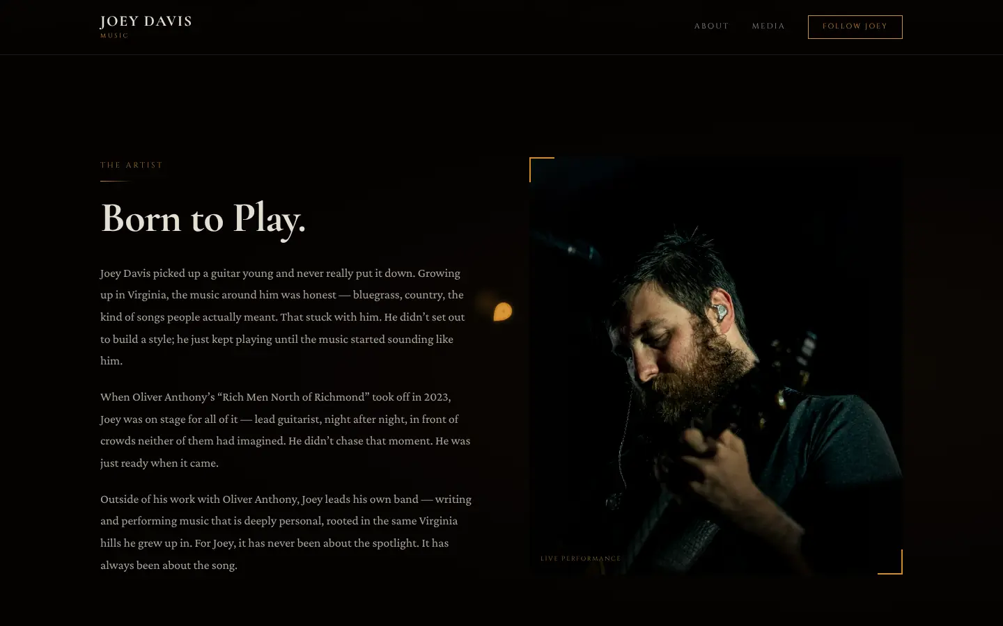 The Joey Davis, screen 1