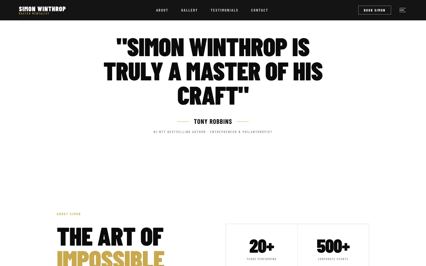 The Simon W, screen 1